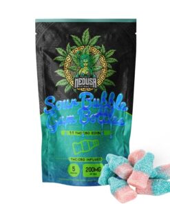 Medusa Extracts 1:1 Sour Bubble Gum Bottles 200mg THC/CBD